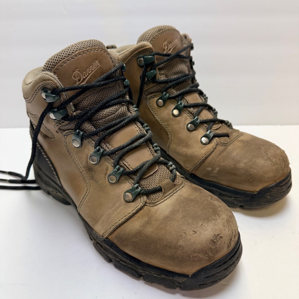 Danner Womens Vicious 4" Goretex Brown Waterproof Hiking Hard toe Boots‎ Sz 6.5